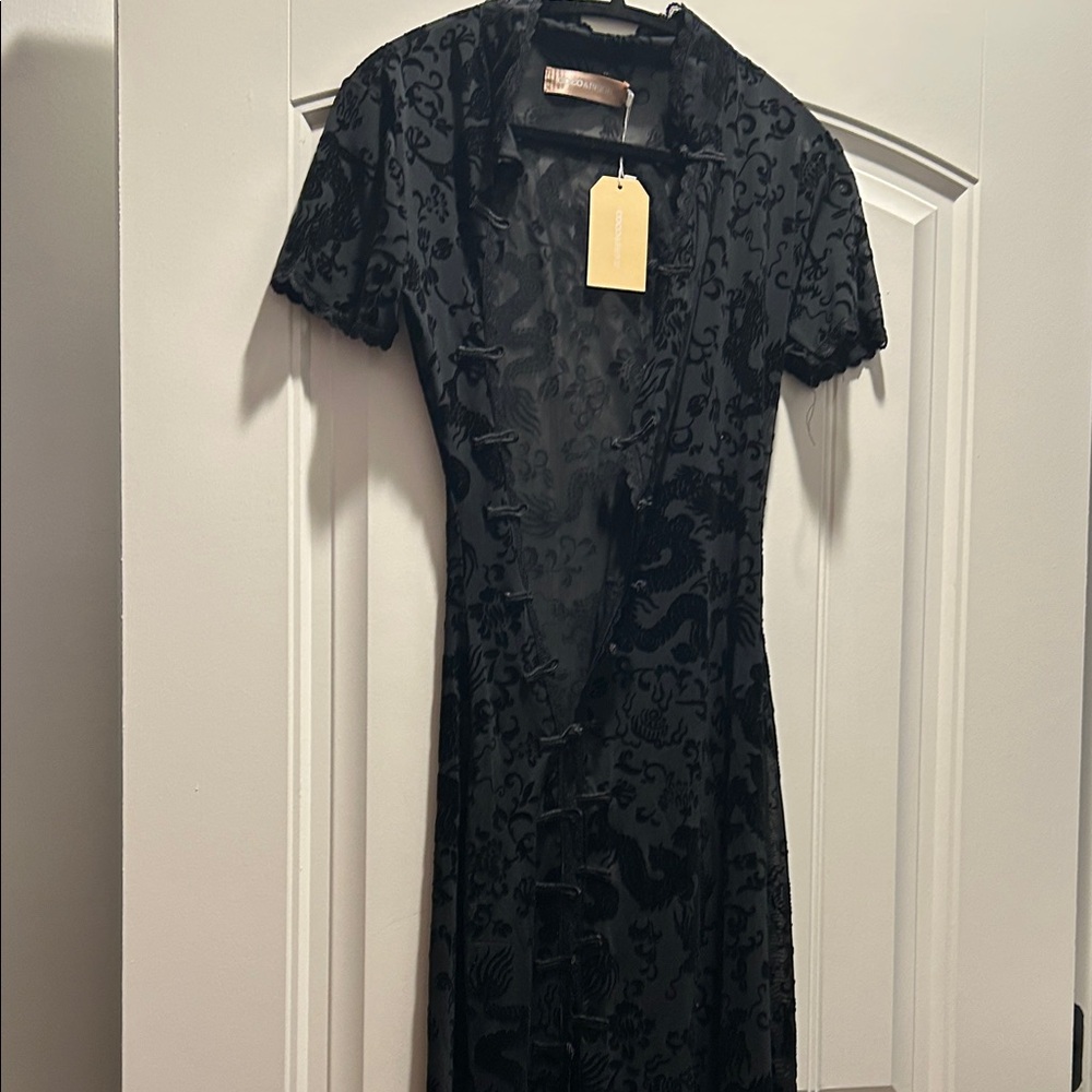 Elegant Black Floral Dress